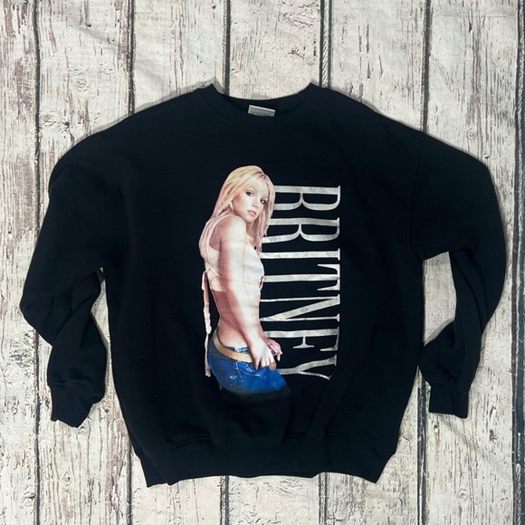 Britney Spears Music Dance Pop Concert Womens Black Sweatshirt Pullover - Picture 1 of 3
